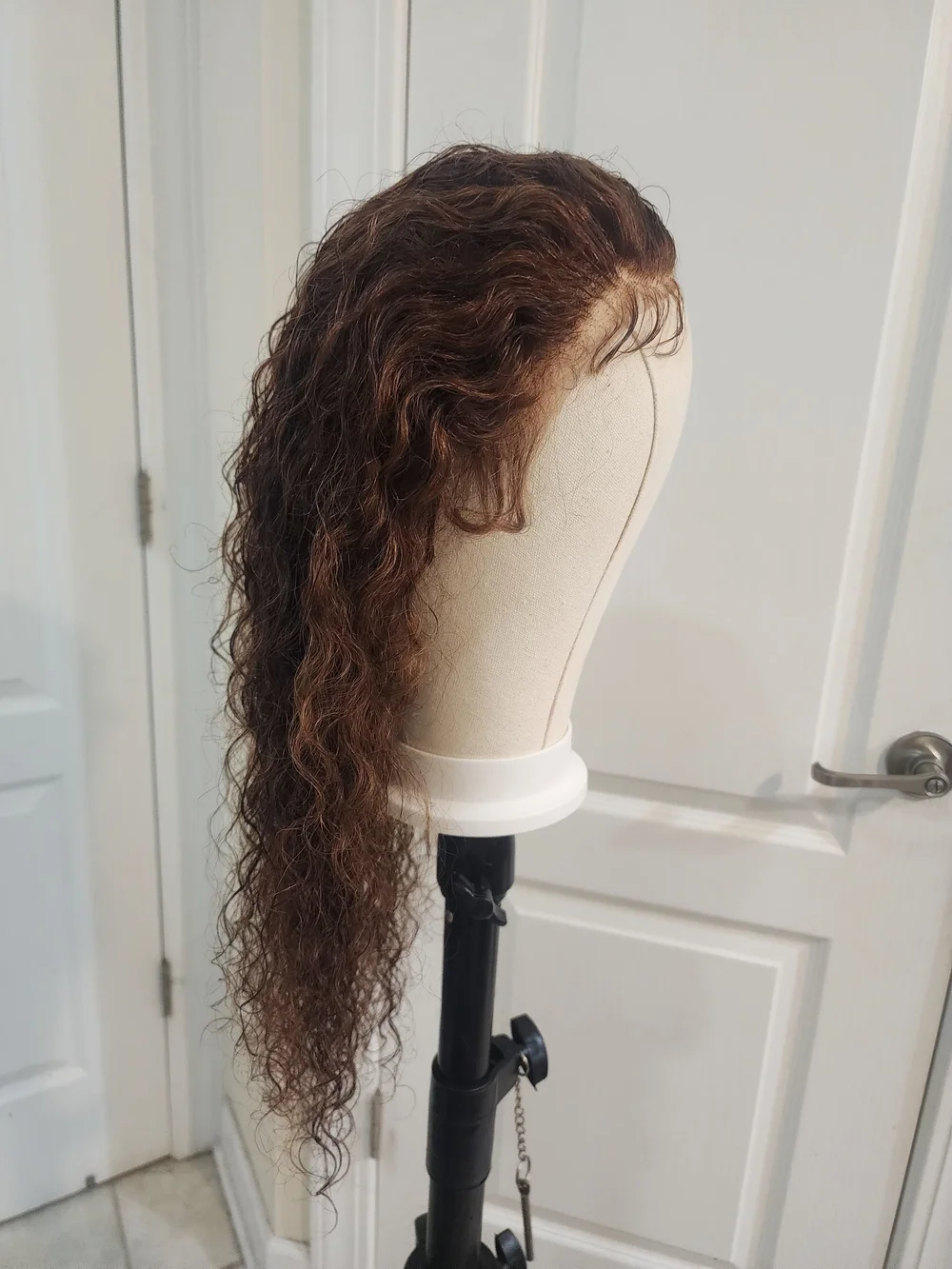 Brown Curly Lace Front Wig